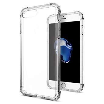 iPhone 7 Plus Case, Spigen [Crystal Shell] Extra Shock-Absorb [Clear Crystal] Clear back panel   Engineered TPU bumper for iPhone 7 Plus (2016) - (043CS20314)