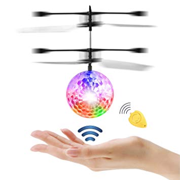 JAMSWALL RC Flying Ball Crystal Flashing LED Light Flying Ball RC Toy RC Infrared Induction Helicopter for Kids, Teenagers Colorful Flyings for Kid's Toy