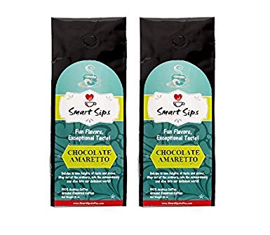 Smart Sips, Chocolate Amaretto Ground Gourmet Flavored Coffee, 20 Ounce