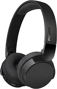 PHILIPS H3209 Wireless Headphones,On-Ear Bluetooth Headphones, Dynamic Bass, Sound Signature,Clear Call,25H Battery Life,Fast Charging,Soft Ear Cups,Bluetooth 5.3,Compact Design,Light,Black