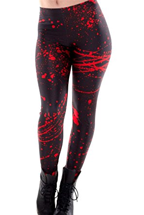 DawnRaid Womens Graphic Printed Leggings Stretch Funky Tights Ankle Length