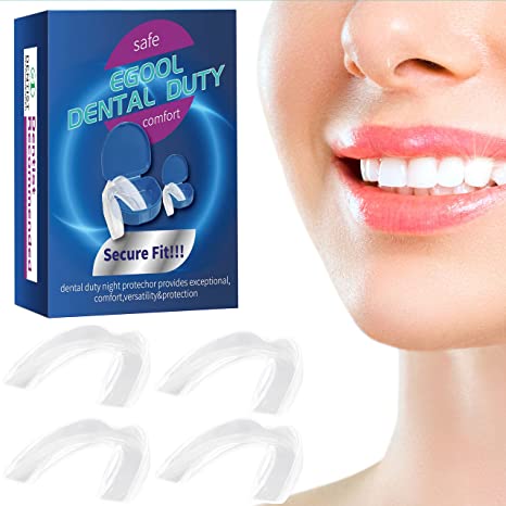 Mouth Guard, Moldable Mouth Guard for Grinding Teeth, Sets of 4 - Custom Fit, Stops Bruxism, Tmj & Eliminates Teeth Clenching