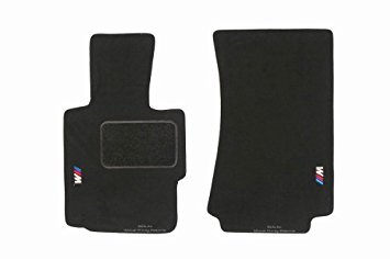 BMW Genuine M Embroidered Black Floor Mats for Z3 SERIES ALL MODELS COUPE ROADSTER (1995 - 2002), set of Two