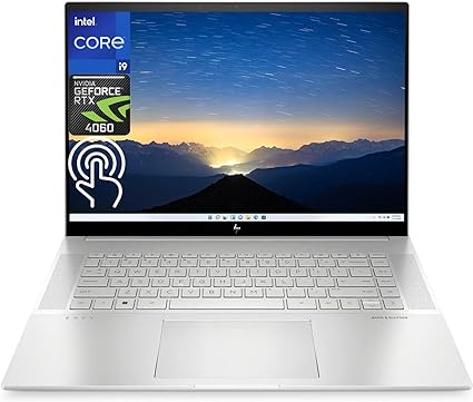 HP 2023 Newest Envy Laptop, 16" WQXGA Touch-Screen, Intel Core i9 13900H up to 5.4GHz, NVIDIA GeForce RTX 4060, 32GB DDR5 RAM, 1TB SSD, Wi-Fi 6E, Bluetooth, Backlit Keyboard, Windows 11 Home