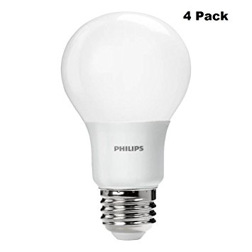 Philips 461137 8W=60W LED Daylight A19 Bulb 4Pk