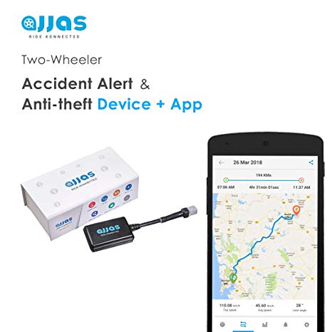 Ajjas V2 Theft Detection/Accident Alert/Stationary Fall Detection GPS Tracker for Motorcycle/Car/Trucks