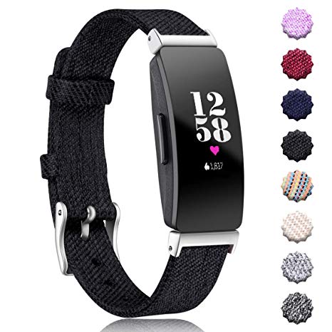 Maledan Replacement for Fitbit Inspire HR & Inspire Bands Women Men Large Small, Woven Fabric Accessories Strap Wrist Band Compatible with Fitbit Inspire & Inspire HR Fitness Tracker & Ace 2