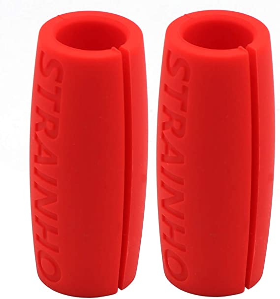 Strainho Dumbbell Grips Weight Bar Adapter for 1 inch Barbell, Thick Grip for Barbell Pull Up Bar Resistance Band Handle Home Gym Workout Weightlifting Fitness