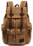 EcoCity Vintage Canvas Backpack Rucksack Schoolbag