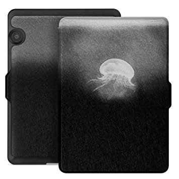 Ayotu Case for Kindle Voyage E-reader Auto Wake and Sleep Smart Protective Cover, For Amazon 2014 Kindle Voyage Painting Series KV-09 Jellyfish