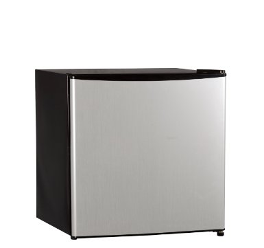 Midea HS-65LSS Compact Single Reversible Door Refrigerator with Freezer, 1.7 Cubic Feet, Stainless-Steel