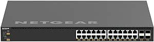 Netgear - XSM4328CV-100NES - NETGEAR M4350 XSM4328CV 24x10G/Multi-Gig PoE  (576W Base, up to 720W) and 4xSFP28 25G Managed Switch