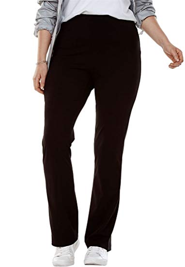 Women's Plus Size Stretch Cotton Bootcut Yoga Pant