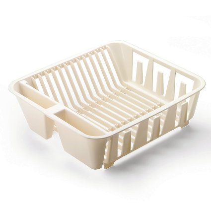 Rubbermaid Antimicrobial In-Sink Dish Drainer, Small, Bisque