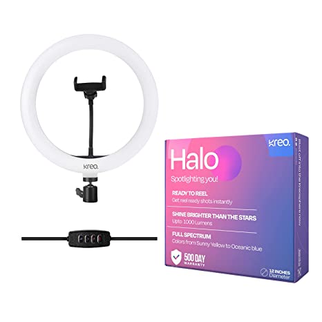 Kreo Ring Light 12" Ring Light for Video Shooting Professional Studio Light ringlight Photography Halo YouTube ringlight kit for YouTube Instagram Accessories