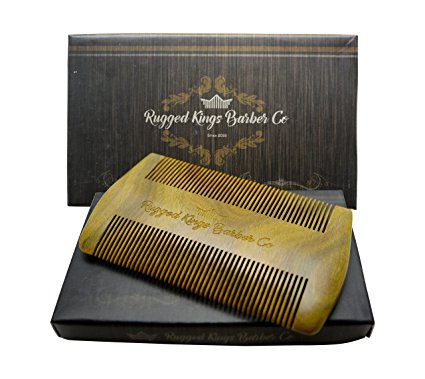 Beard Comb All Natural Sandal Wood For Beard Mustache Hair Rugged Kings