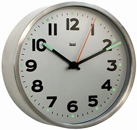 Bai Designer Wall Clock, Mega Silver
