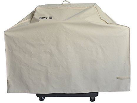 58" Heavy Duty Waterproof Gas grill cover fits Weber Char-Broil Coleman Gas Grill-Beige
