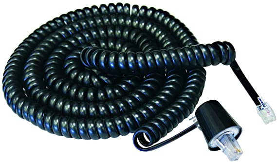 Softalk 03201 Phone Coil Cord with Twisstop 25-Feet Black Landline Telephone Accessory