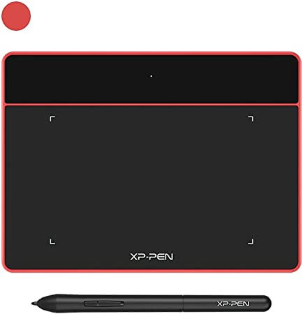 Drawing Tablet XP-PEN Deco Fun XS OSU Tablet Graphic Tablet with 8192 Levels Pressure , Ultrathin Tablet for Online Teaching Compatible with Window/Mac/Android/Chrome/Linux(Red, 4x3 Inch)