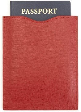 ROYCE RFID Blocking Passport Sleeve in Saffiano Leather