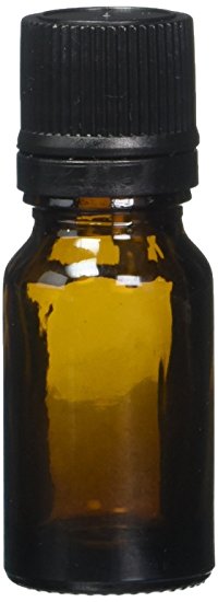 Lisse Essentials 12 Piece Amber Glass Essential Oil Bottle with Orifice Reducer and Cap, 10 mL