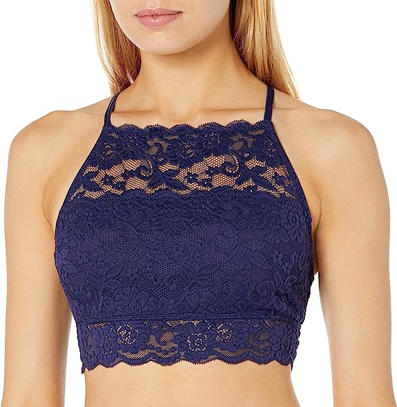 Mae Women's High-Neck Lace Bralette (for A-C cups)