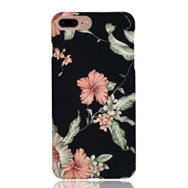 Noctilucent Floral Pattern, Amesica for iPhone 7 Plus Case, iPhone 8 Plus Case, [Perfect Fit], Flex Hybrid PC Material Protective Case Cover for Apple iPhone 7 Plus / iPhone 8 Plus - (5.5 inch)