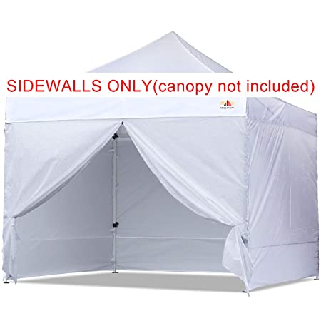 ABCCANOPY Sidewall Kit, Paint Booth Side Walls for 10x10 Feet Pop up Canopy, Beach Tent, Instant Shelter, 4 Walls ONLY, White