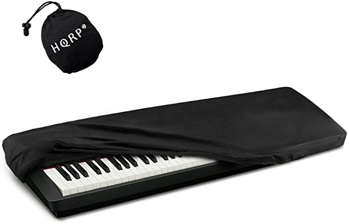 HQRP Elastic Dust Cover compatible with Yamaha YPG-235 DGX-230 PSR-EW400 Motif XF6 MOXF6 Tyros-5 PSR-EW300 YPT-220 YPT-230 NP-V80 Electronic Keyboards Digital Pianos