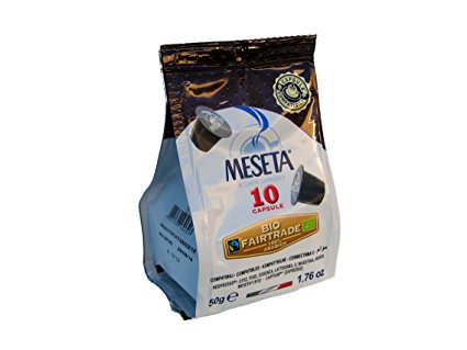 Nespresso Compatible Meseta Coffee Capsules . 100 Capsules of Gourmet Organic 100% Arabica Coffee Espresso Compatible with Nespresso Machine