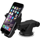 iOttie Easy One Touch 2 Car Mount Holder for iPhone 6s Plus 6s 5s 5c Samsung Galaxy S6 Edge Plus S6 S5 S4 Note 5 4 3 Google Nexus 5 4 LG G4-Retail Pack