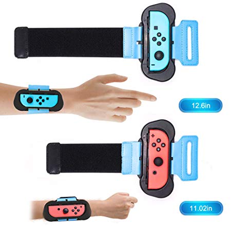 Just Dance 2019 - Dance Band for Nintendo Switch,JoyCon Cuff for Nintendo Switch - Adjustable Elastic Strap with Space for Joy-Cons Left or Right,2 Pack