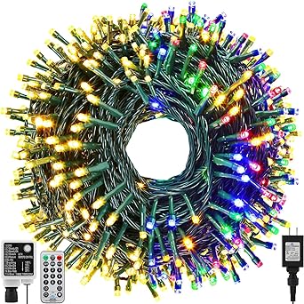 holahome LED Christmas Lights Outdoor - 500LED 180 FT Color Changing Christmas Lights with 11 Modes Remote Timer IP44 Waterproof, Fairy Lights for Tree House Yard Outside Indoor Xmas Decorations