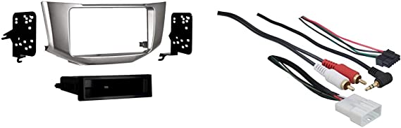 Metra 99-8159S Double DIN Dash Kit for Select Lexus RX Vehicles & Wheel Control Wire Harness with RCA for 2003-Up Select Toyota/Scion/Lexus Vehicles