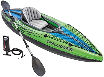 Challenger Kayak, 1-Person Inflatable Kayak with Oars & Air Pump