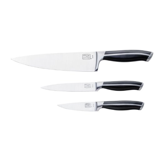 Chicago Cutlery Belmont 3-Piece ChefUtilityParer Knife Set with Sheath Protector