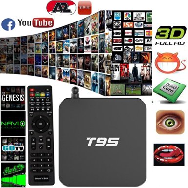 Greatever T95 Android 5.1 Smart TV Box Amlogic S905 Quad Core Mali 450 2G/8G KODI 16.0 Support 2.4G Wifi 4k*2k H.265 Video Output Streaming Media Player