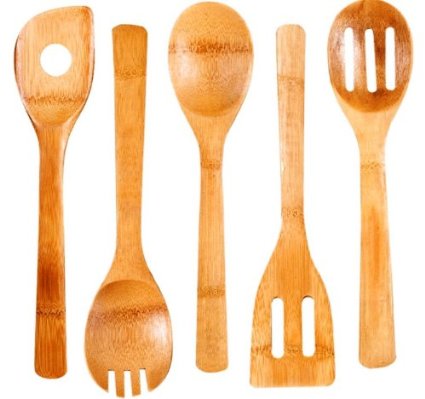 Cook N Home 5-Piece Bamboo Kitchen Tool