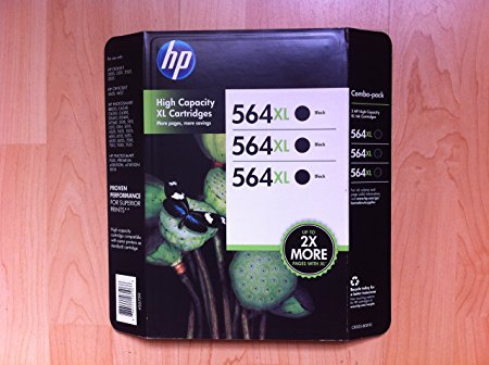 HP 564XL Black Inkjet Cartridge - 3 pk.