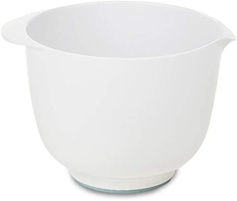 Port-Style Enterprises Inc. Margrethe Melamine Mixing Bowl, 2 Qt, White