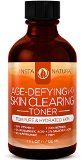InstaNatural Vitamin C Toner - With Retinol Salicylic Acid Hyaluronic Acid and Niacinamide - Best Skin Clearing Face Toner and Moisturizer for Men and Women - Safe for Sensitive Skin on Face and Neck - 4 OZ