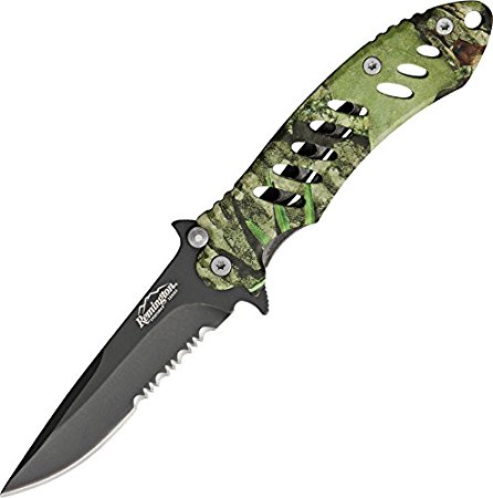 Remington Cutlery R18214 F.A.S.T. Large Folder Knife with Black Oxide Finish Serrated Blade, 5-Inch, Mossy Oak Obsession