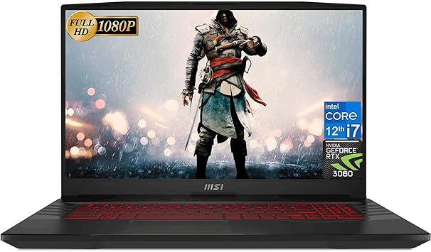 MSI 2023 Newest Katana Gaming Laptop, 15.6" FHD 144Hz Display, Intel Core i7-12700H (14 Core), NVIDIA GeForce RTX 3060, 32GB RAM, 1TB SSD, Backlit Keyboard, Wi-Fi 6, USB Type-C, Windows 11 Home