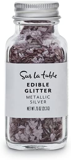 Sur La Table Metallic Edible Glitter, Metallic Silver