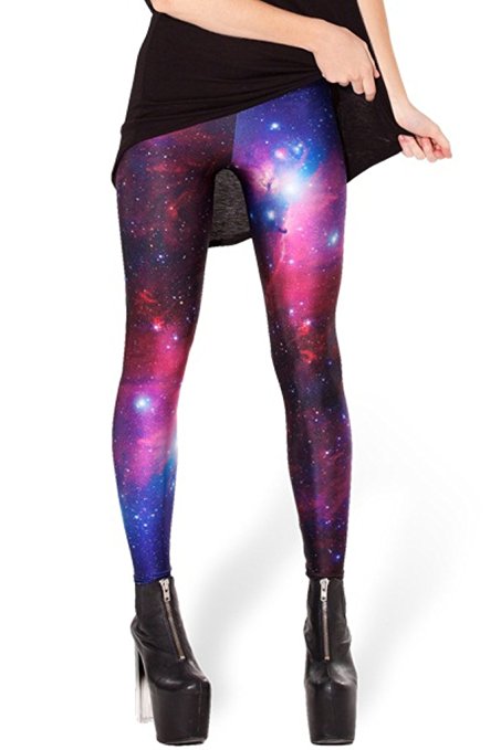 RedExtend Women's Digital Print Cosmic Galaxy Stretch Leggings Fabric Upgrade