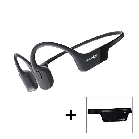 AfterShokz Aeropex Open-Ear Wireless Waterproof Bone Conduction Headphones,Cosmic Black