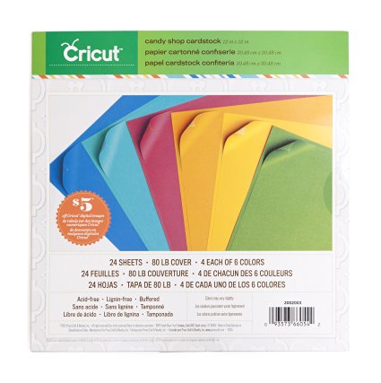 Cricut Textured Cardstock, 12-Inch by 12-Inch, Candy Shop