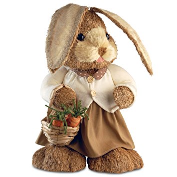 National Tree 36 Inch Brown Standing Rabbit with Sweater (RAE-J1002A4-1)