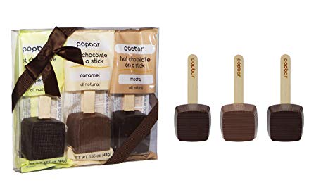 Hot Chocolate on a Stick - 3 Pack Holiday Gift Box - Caramel, Mocha, Peppermint